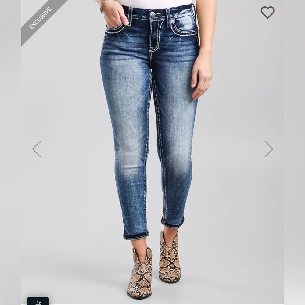 Miss Me Curvy Ankle Skinny Stretch Cuffed Jean